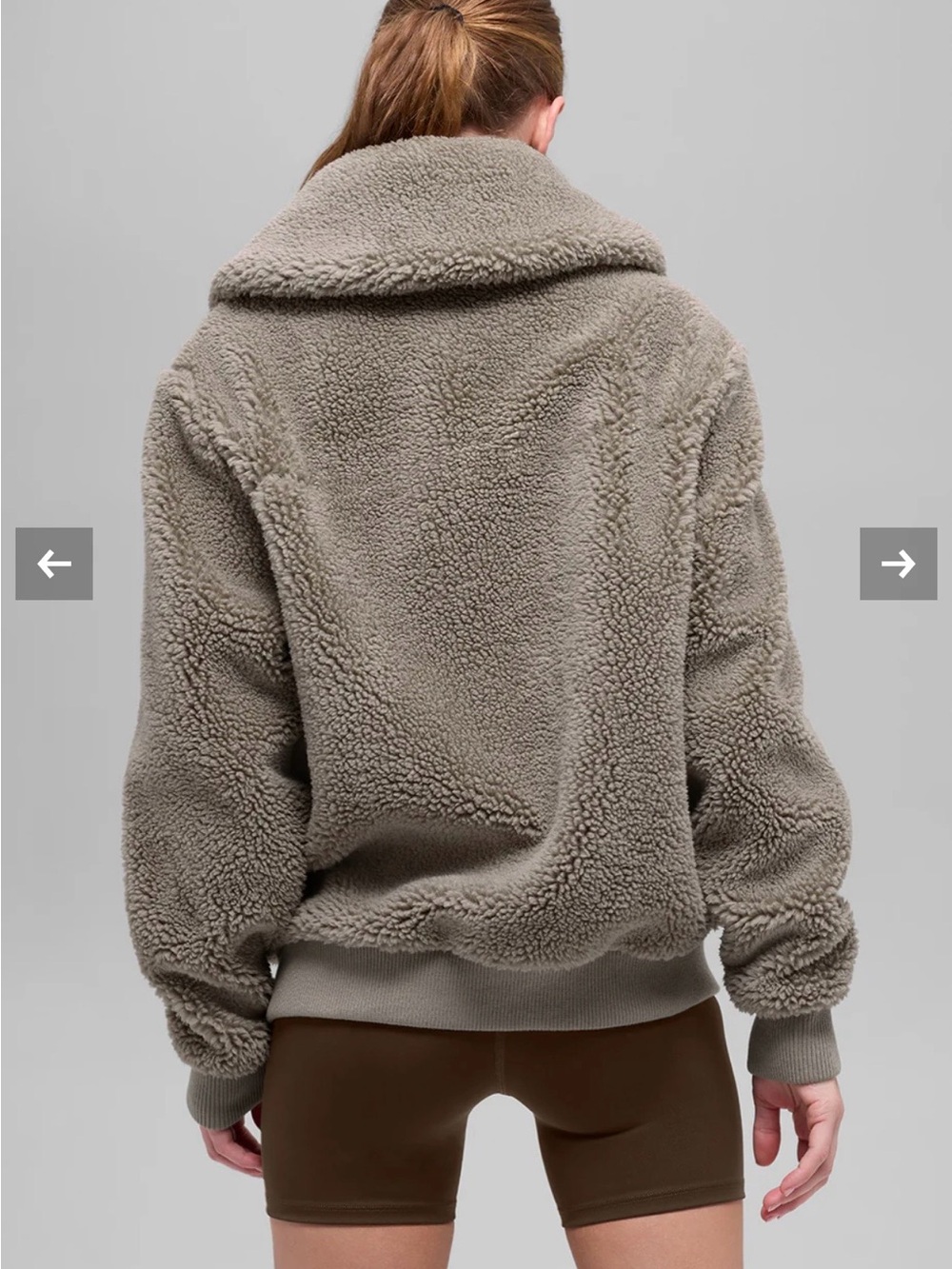 ALO Yoga Sherpa Downtown Jacket in Light Cocoa - Picture 9 of 10